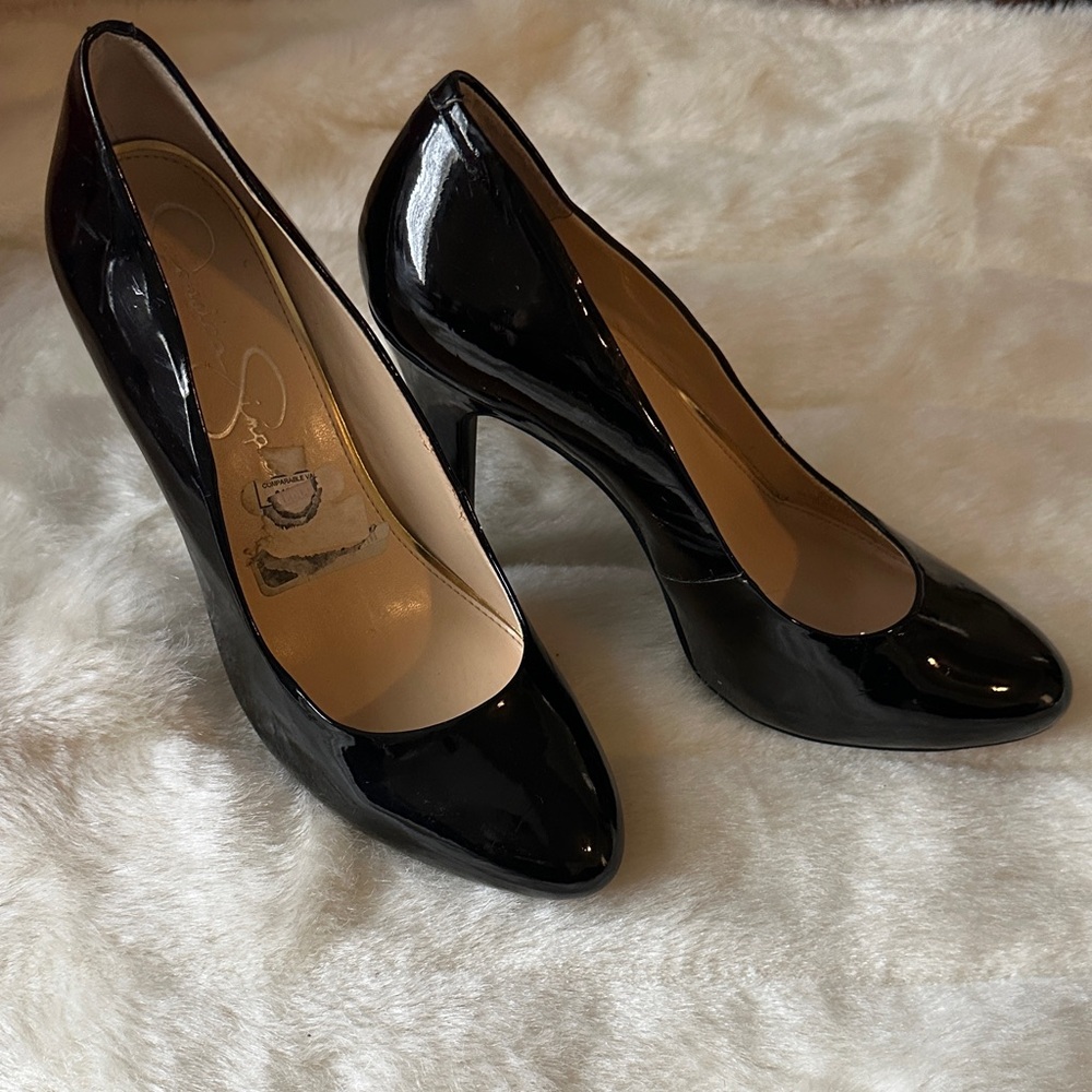 Jessica Simpson Black Patent Heels